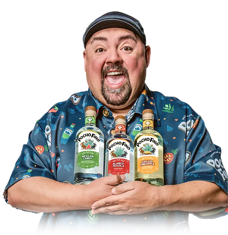 Gabriel holding Pocho Fino Bottles