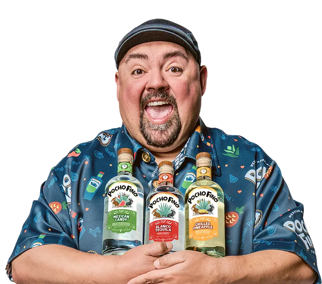 Gabriel holding Pocho Fino Bottles